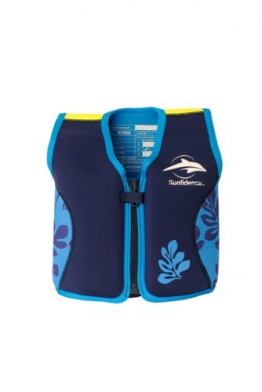 Kinder-Schwimmweste aus Neopren, navy/blue palm, Konfidence Jacket Größe: 12-16 kg (2-3 Jahre), Brustumfang 56 cm - 1